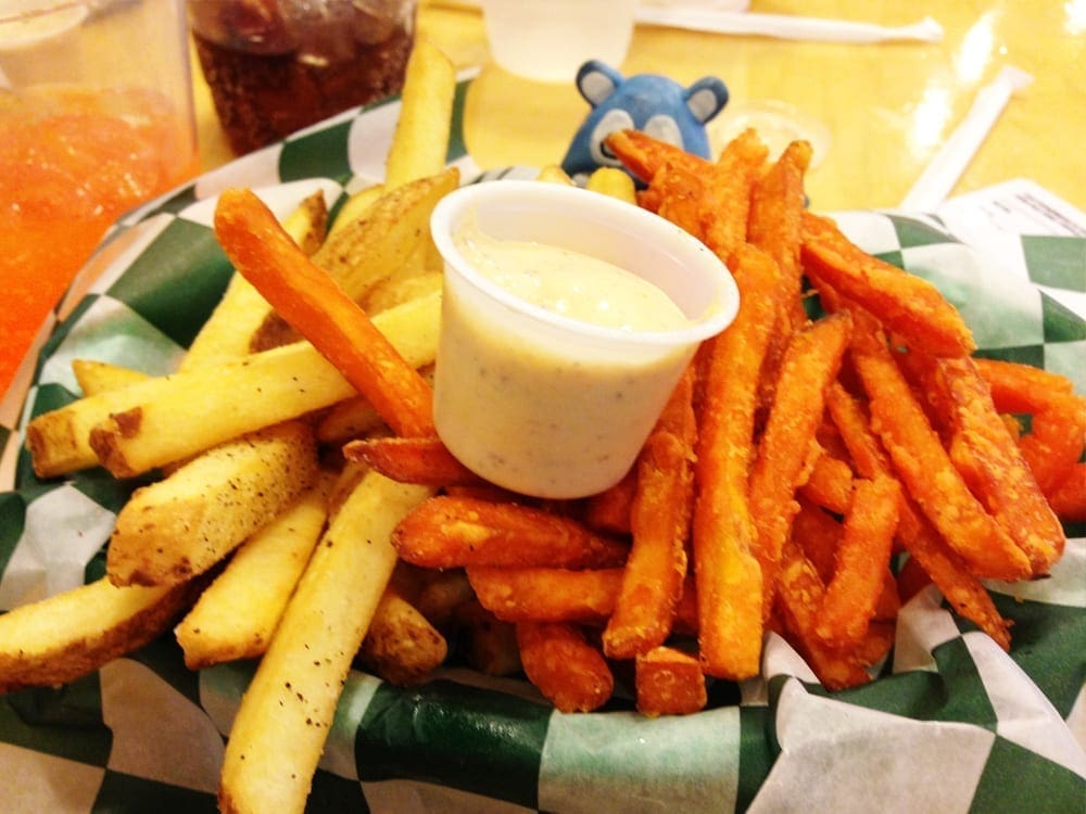 Regular and Sweet Potato Fries from Big Buns