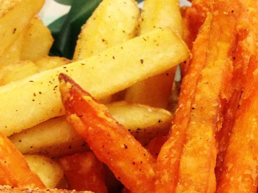 Regular and Sweet Potato Fries from Big Buns