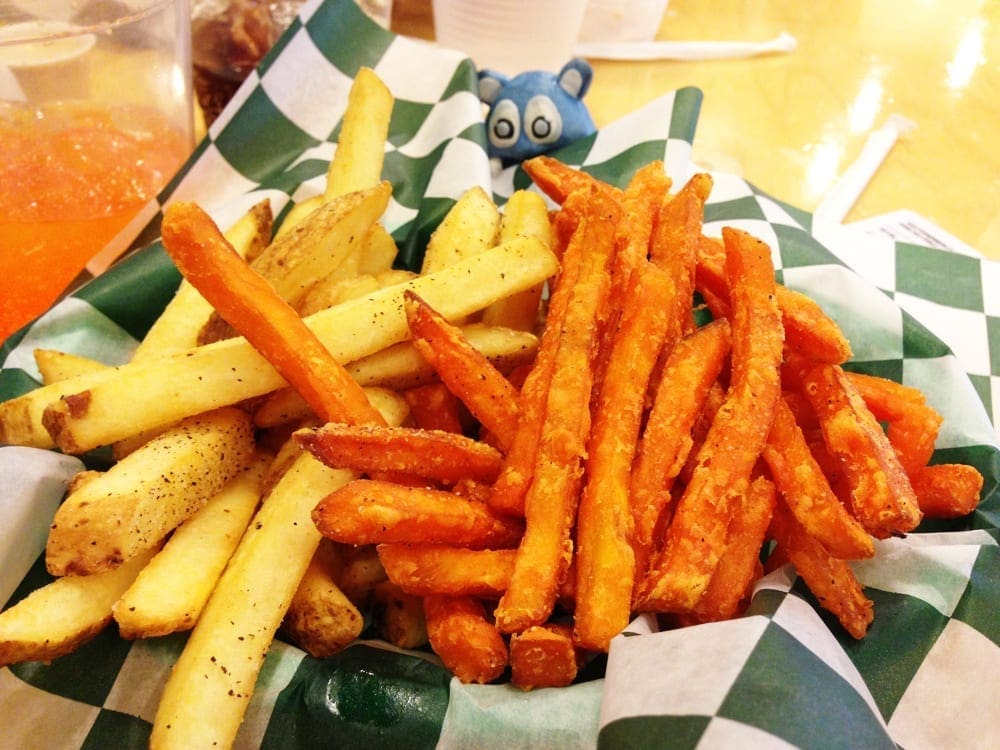 Regular and Sweet Potato Fries from Big Buns
