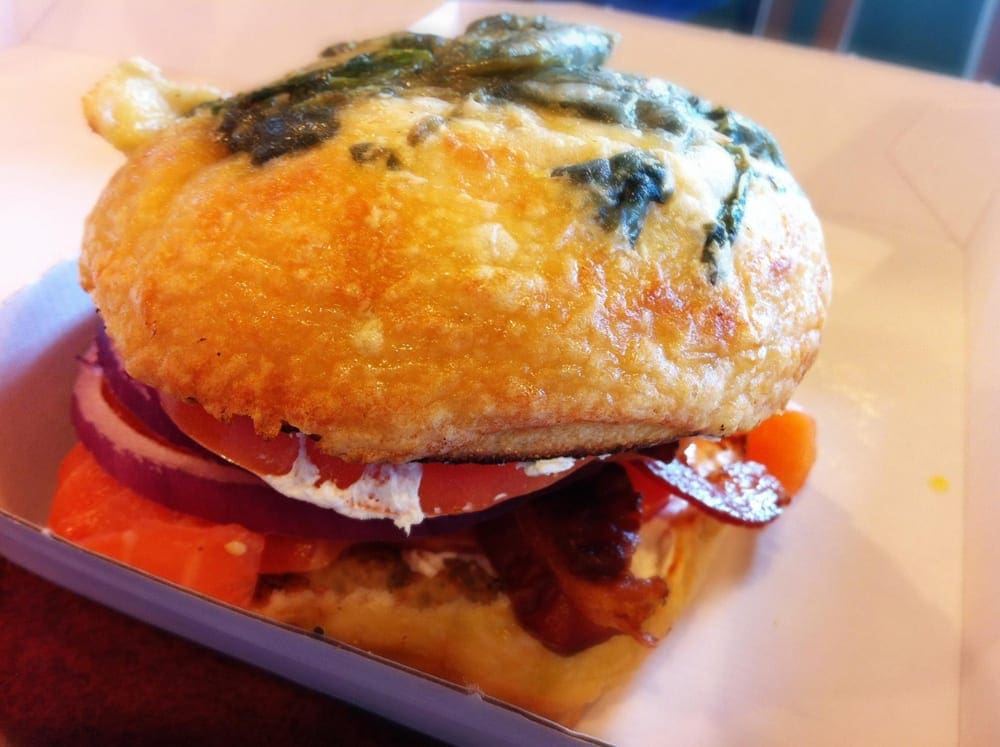 Nova Lox w Spinach Bagel from Einstein Bros Bagels