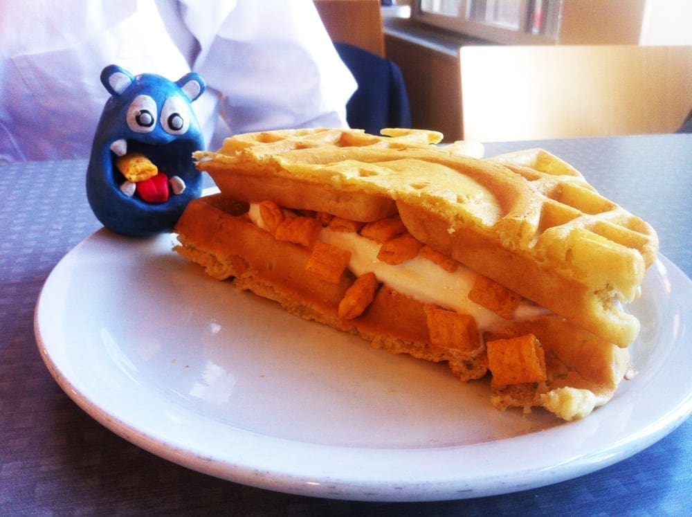 Waffle Captain Crunch Ice Cream Panini from University of Michigan