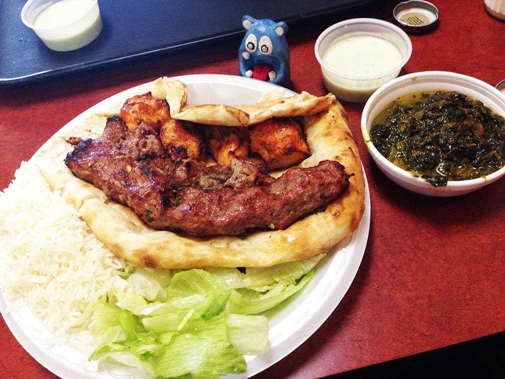 Lamb & Chicken Kabob Combo @ Charcoal Kabob