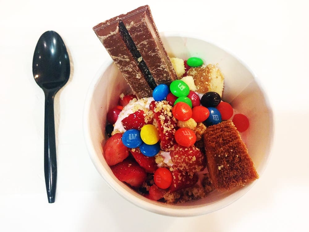 Strawberry Short Cake Froyo @ Frozenyo Silver Spring