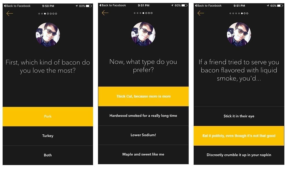 Looking for Bacon Soulmate with Bacon Dating App Sizzl from Oscar Mayer