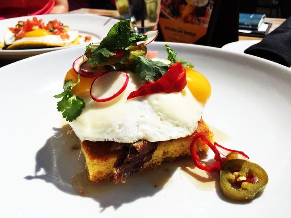 Maple Pulled Pork & Fried Eggs $13 @ Paladar in Gaithersburg Rio Maryland