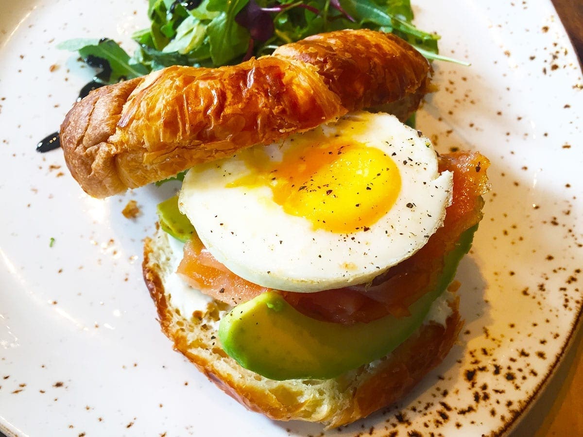 Smoked Salmon Croissant Brunch (Tartina al Samone) @ Lupo Verde on U Street in Washington DC