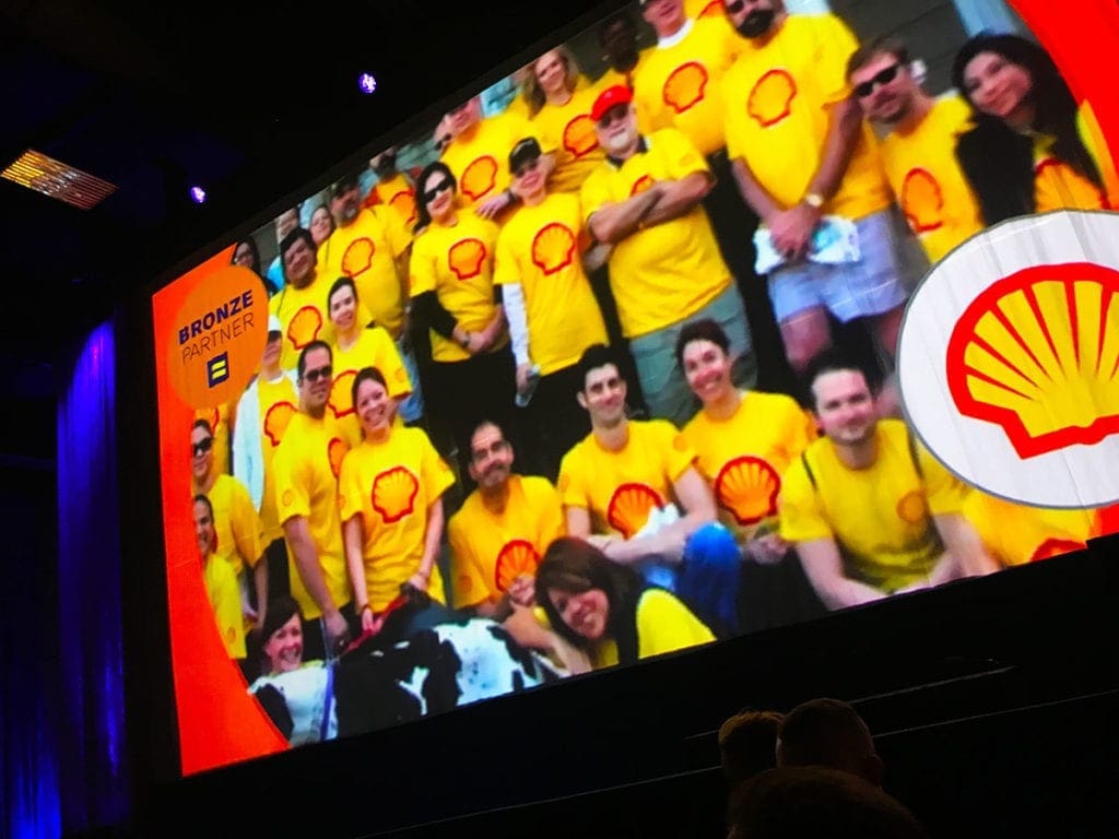 Sponsor Shell from HRC National Dinner 2018