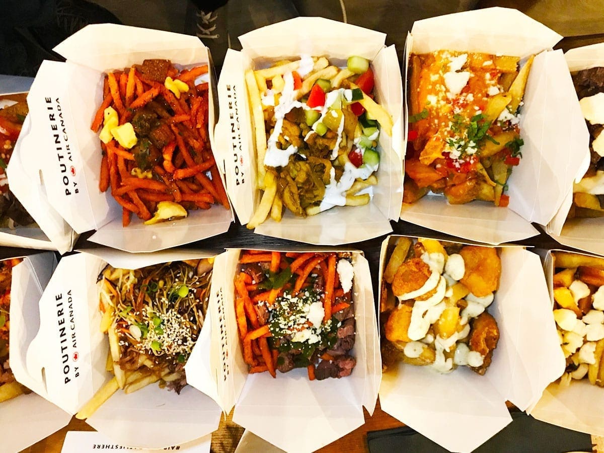 Poutines from Air Canada Poutinerie in Washington DC