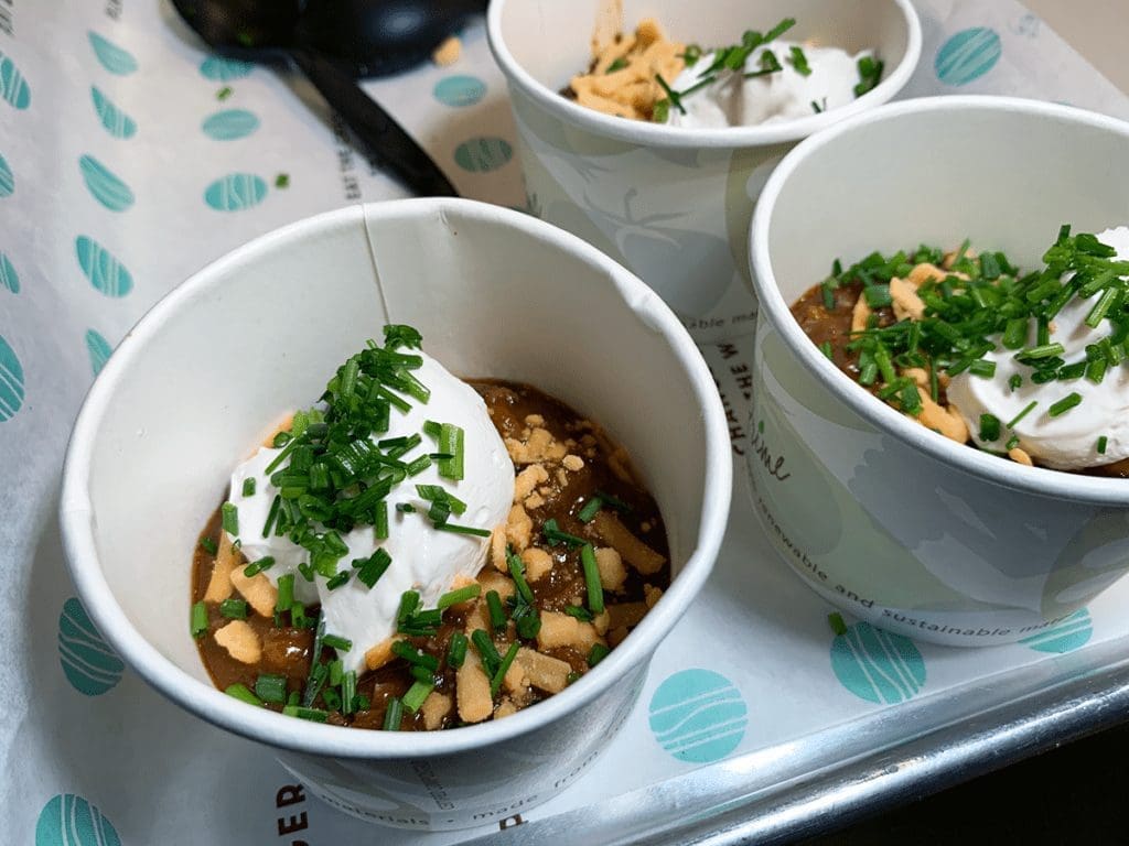 Vegan Chili from PLNT Burger in Downtown Silver Spring Maryland