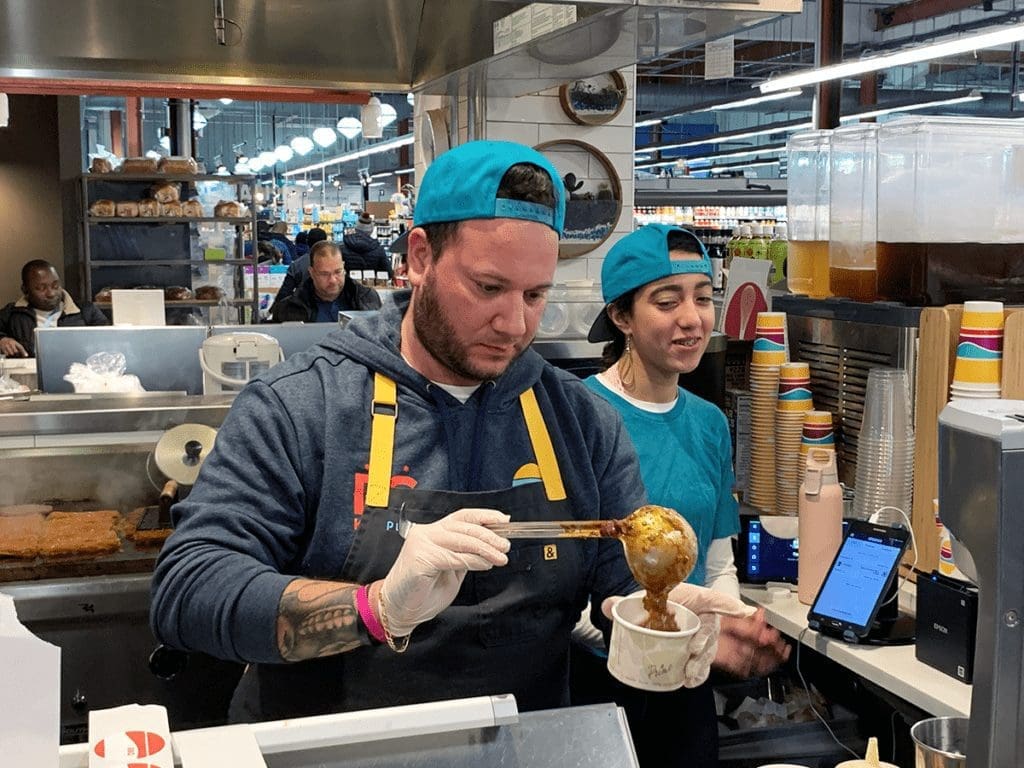 Chef Michael Colletti Making Vegan Chili from PLNT Burger in Downtown Silver Spring Maryland