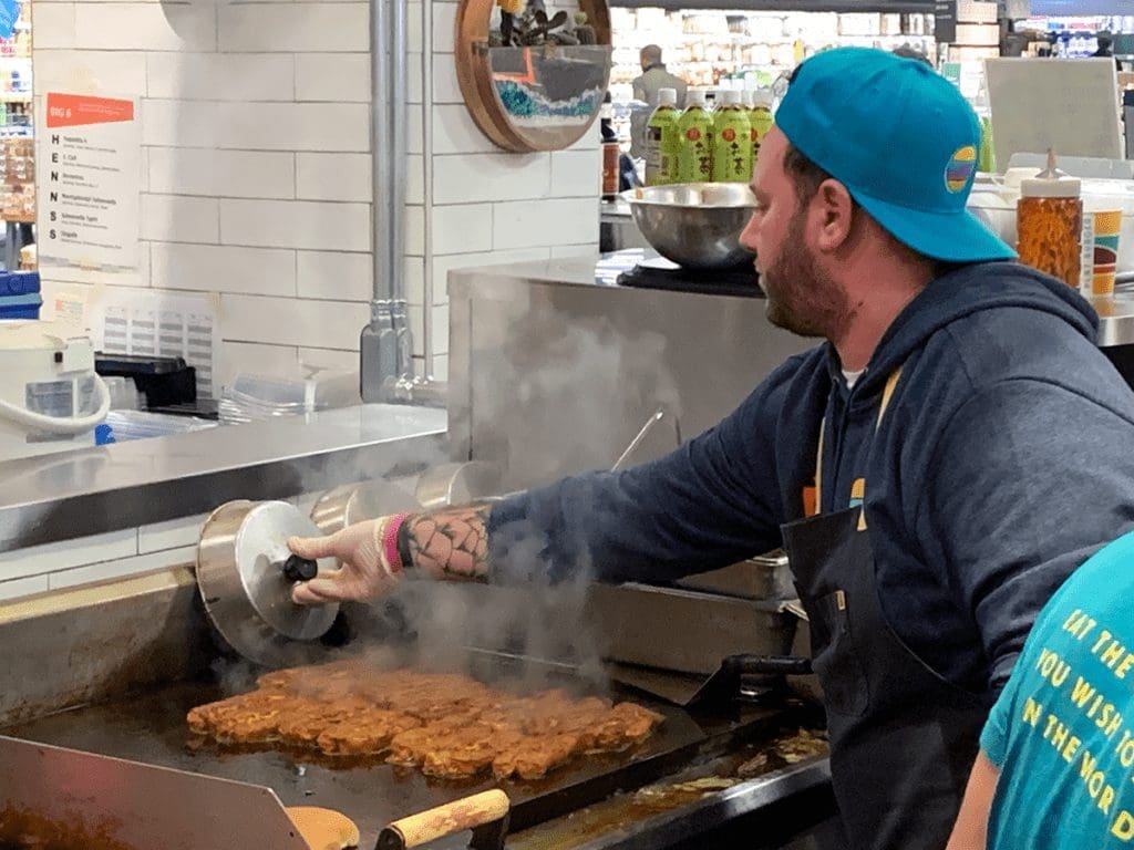 Hot Dogs Making at PLNT Burger in Downtown Silver Spring Maryland