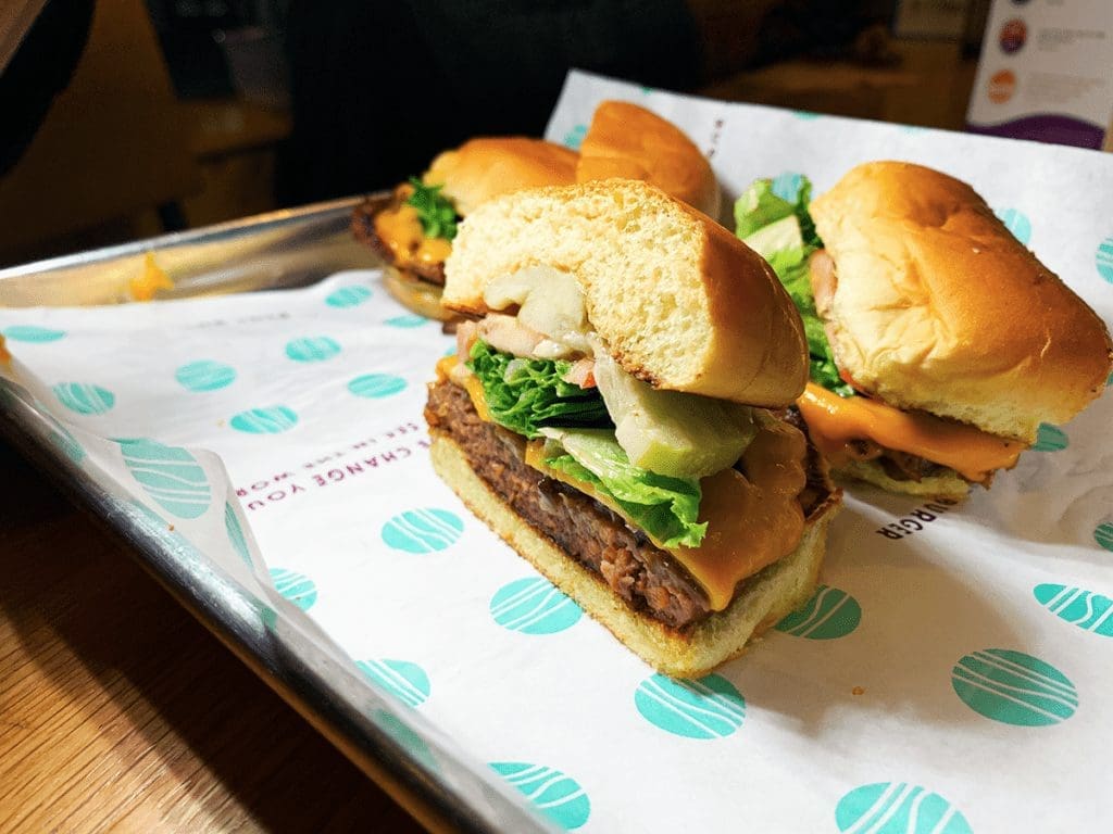 Vegan Burger from PLNT Burger in Downtown Silver Spring Maryland