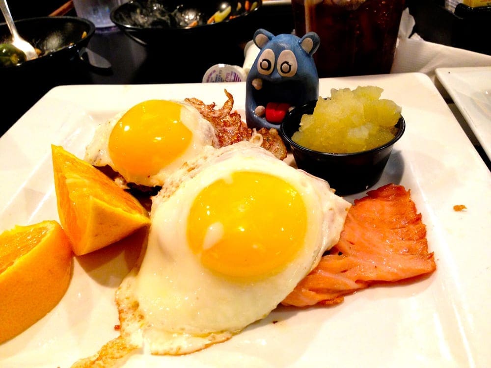 Latkes Lox Eggs from Parkway Deli Restaurant in Downtown Silver Spring