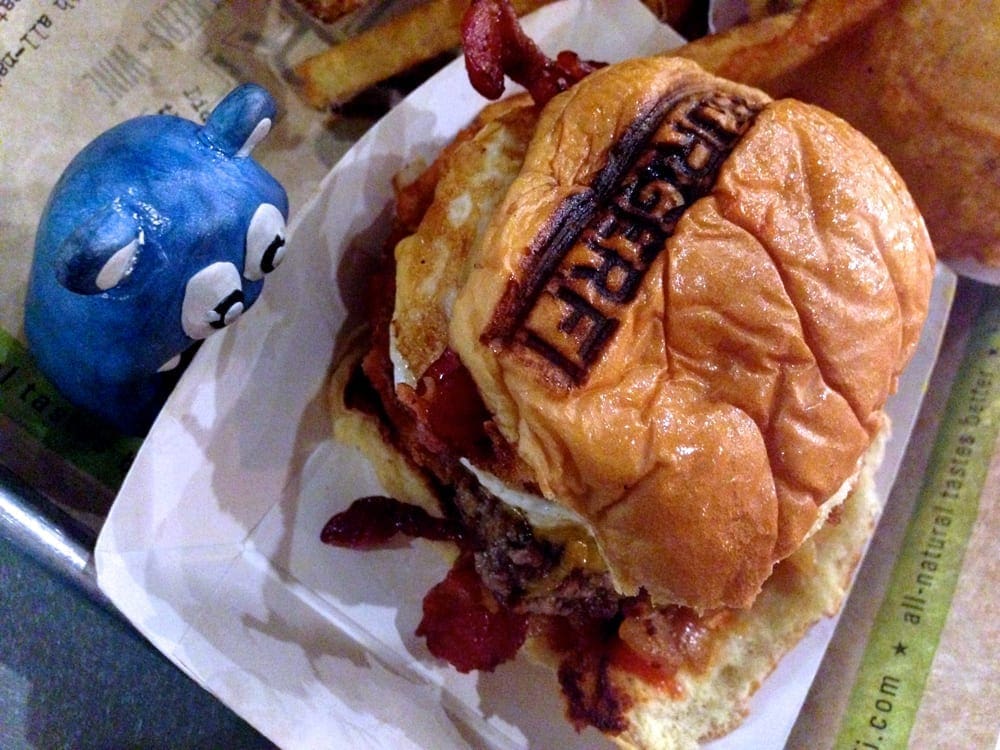 Breakfast All Day Burger $8 @ BurgerFi in Down Town Silver Spring, Maryland