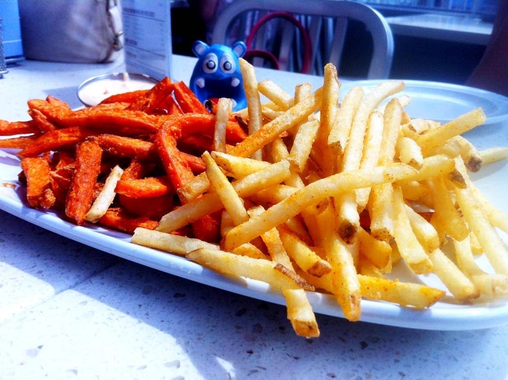 French and Sweet Potatoe Fries from Counter