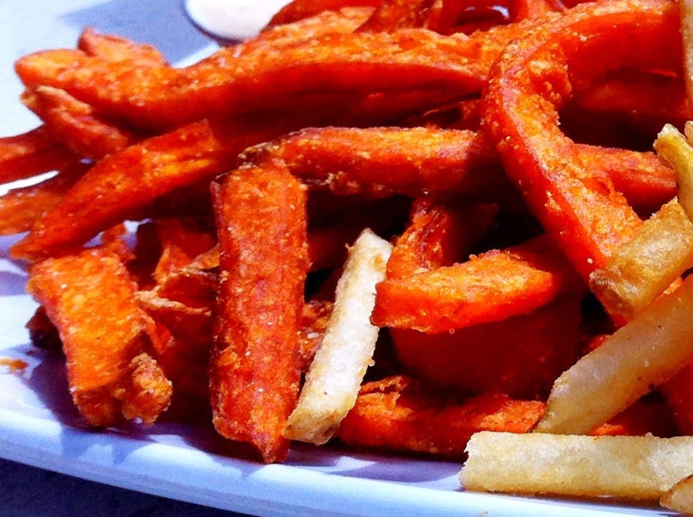 French and Sweet Potatoe Fries from Counter