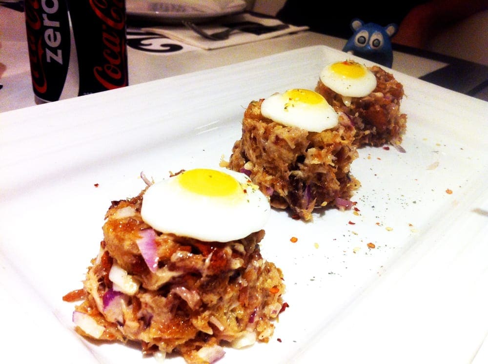 Cerchio's Pork Sisig from Romulo Cafe Manila Philippines
