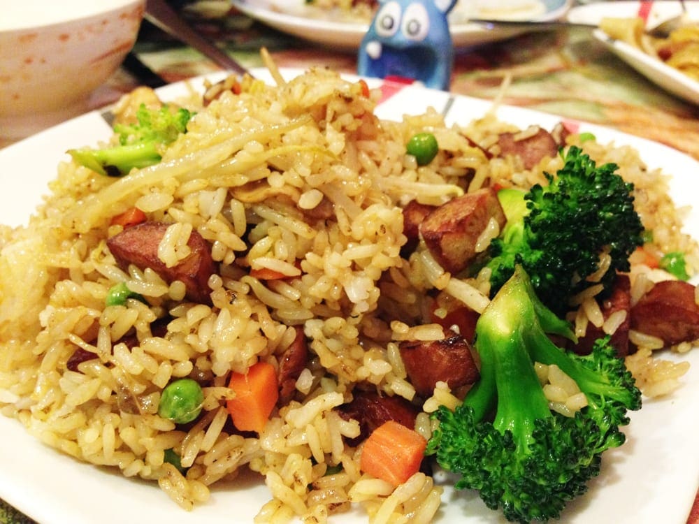 Chinese Style Sausage Fried Rice from Yuan Fu Vegetarian