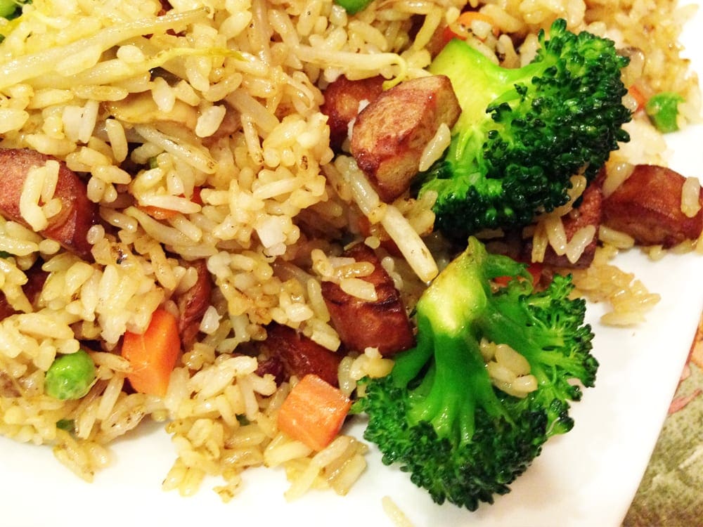 Chinese Style Sausage Fried Rice from Yuan Fu Vegetarian