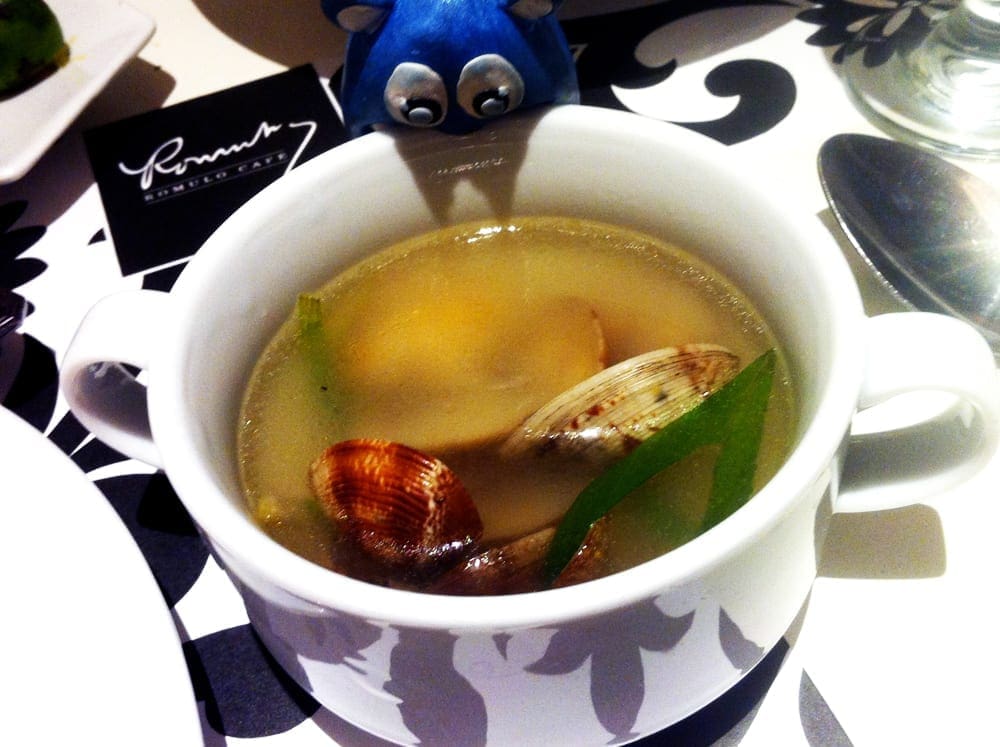Halaan Soup from Romulo Cafe Manila Philippines