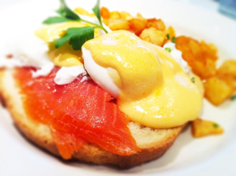 Smoked Salmon Eggs Benedict from Cafe Deluxe