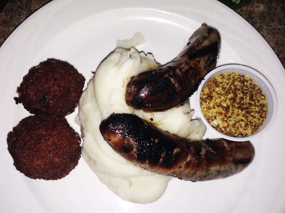 Banger Sausage and Mash $16 @ Limerick Pub Wheaton