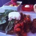 Airline Breakfast Poached Eggs @ Virgin America First Class