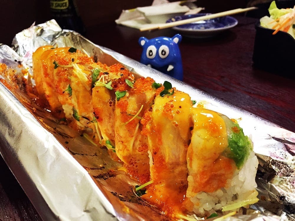 Flaming Dragon Sushi $14 @ Harumi Sushi in San Jose California