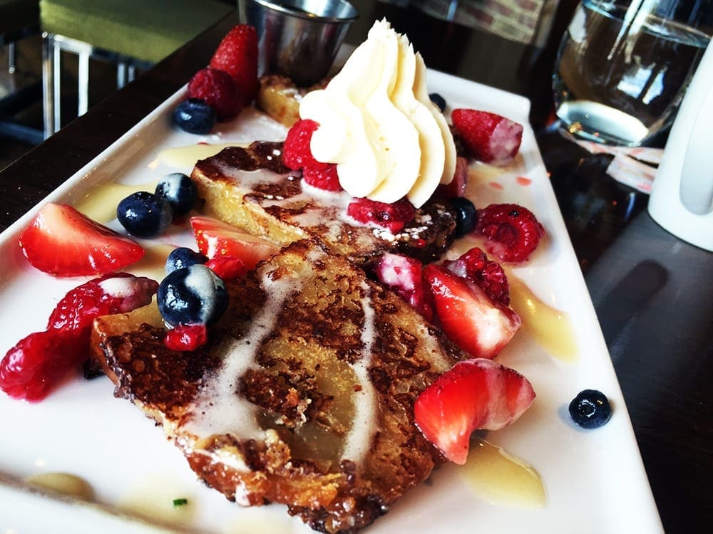 Bread Pudding French Toast $13 Sunday Brunch @ 8407 Kitchen Bar in Down Town Silver Spring, Maryland