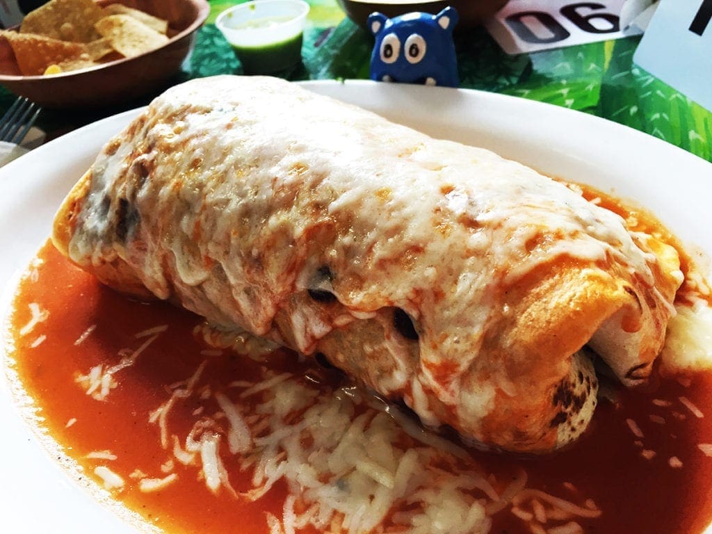 Wet Chicken Burrito @ Taqueria El Metate in Redwood City California