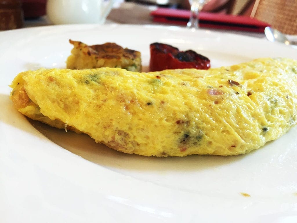Paneer Omelette @ Le Jardin Breakfast Buffet Oberoi in Bangalore India