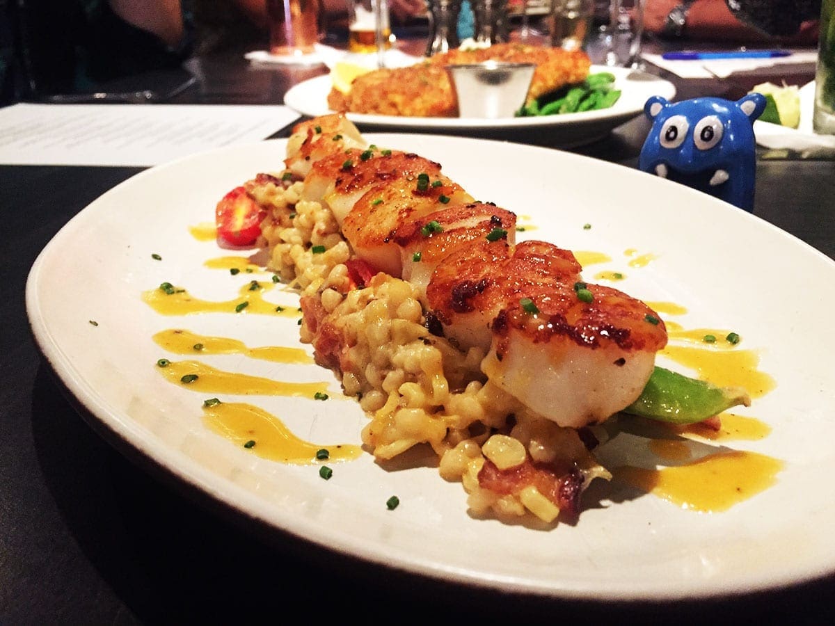 Rosemary Skewered Scallops @ Not Your Average Joe's