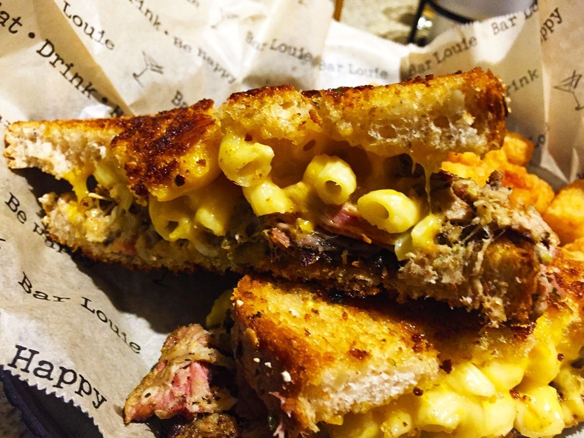 Grilled Cheese Mac n Cheese Sandwich @ Bar Louie