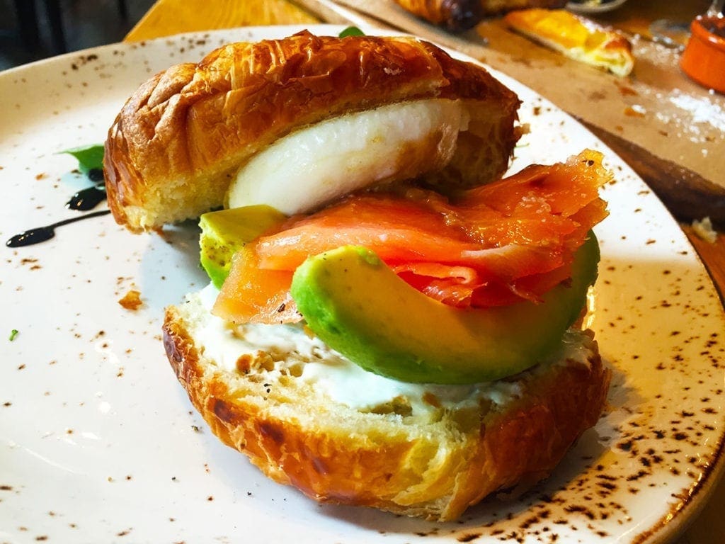 Smoked Salmon Croissant Brunch (Tartina al Samone) @ Lupo Verde on U Street in Washington DC