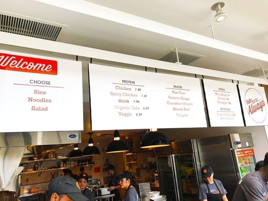 Bibibop Menu