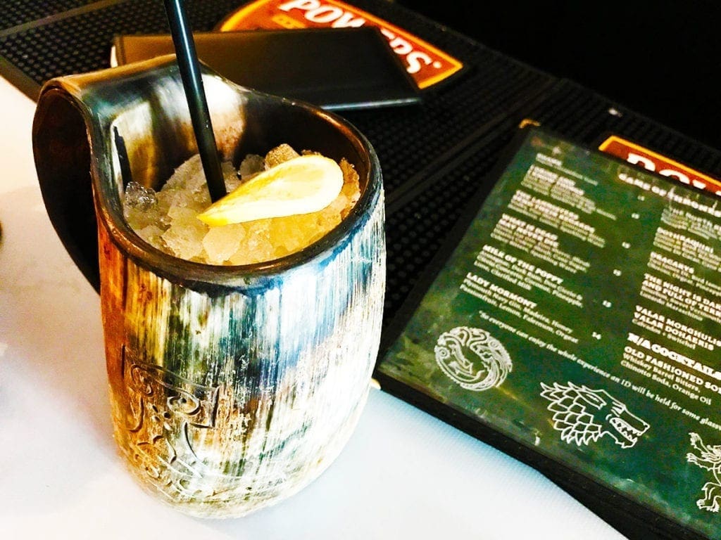 The North Remembers Drink at The Game of Thrones Popup Bar