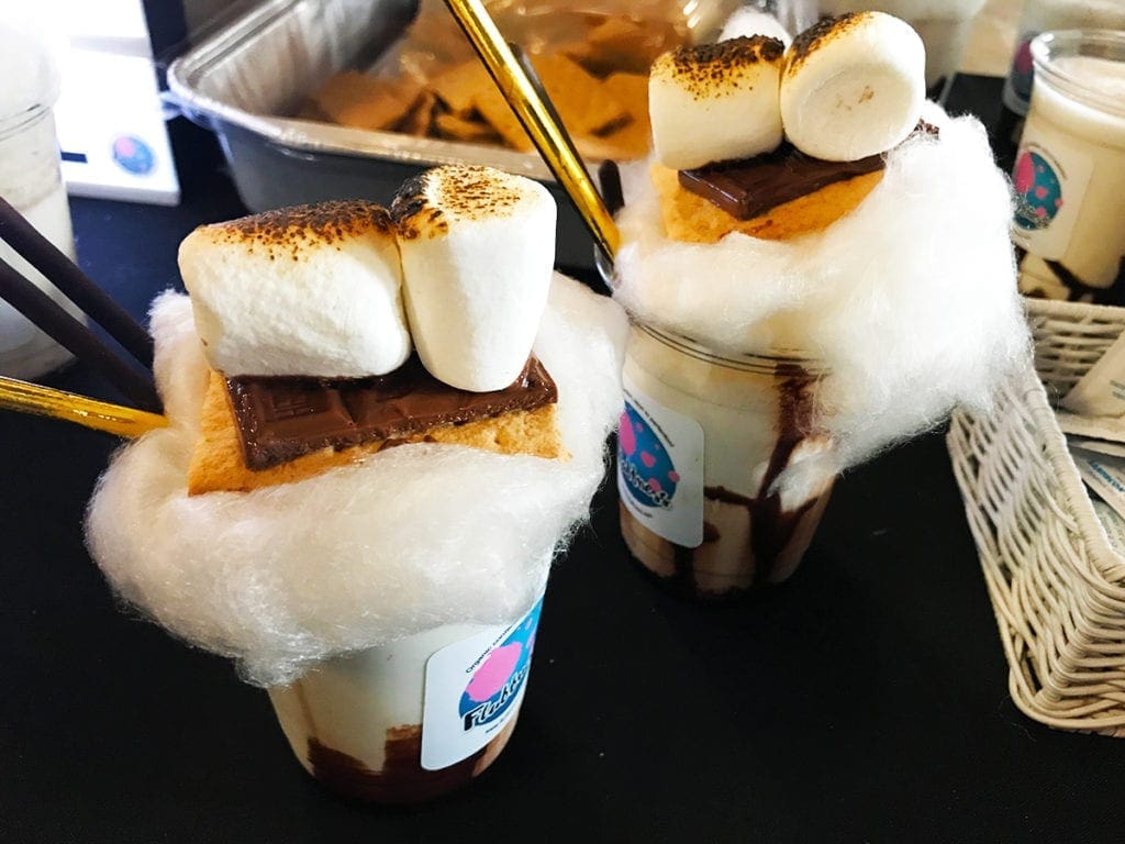 Cotton Candy Milkshake with Smores from Fluffness at Emporiyum in Union Market Washington DC