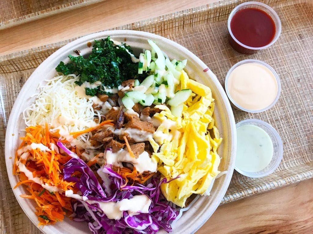 Bibimbap Rice and Noodles Mix Bowl @ Bibibop Asian Grill