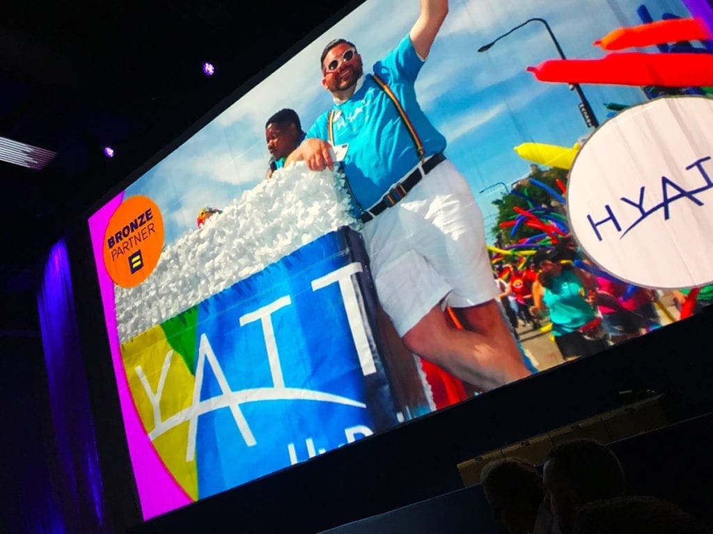 Sponsor Hyatt from HRC National Dinner 2018