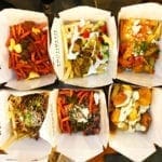 Poutines from Air Canada Poutinerie in Washington DC