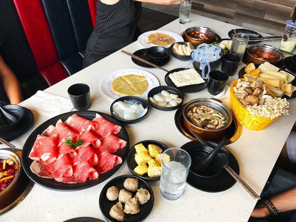 All the Food from Hot Pot Hero in Rockville Maryland