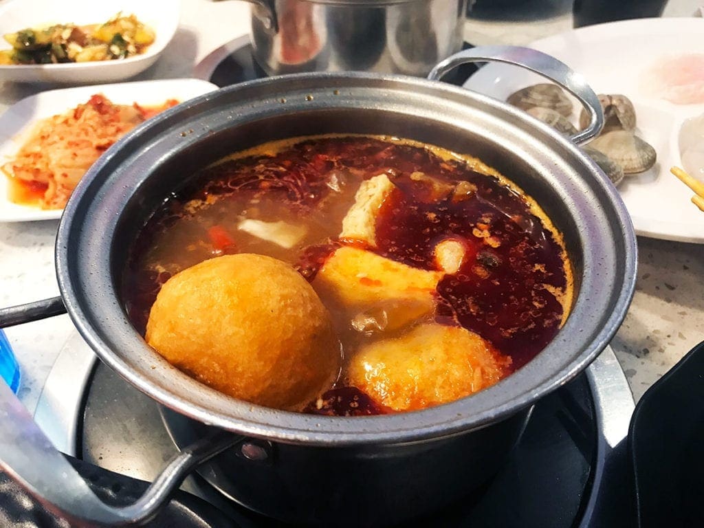Hot Pot Boiling at Urban Hot Pot in Rockville Pike Maryland