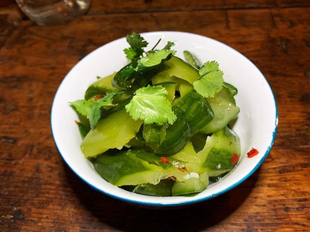 Smashed Cucumber Salad from Tiger Fork in Shaw Washington DC