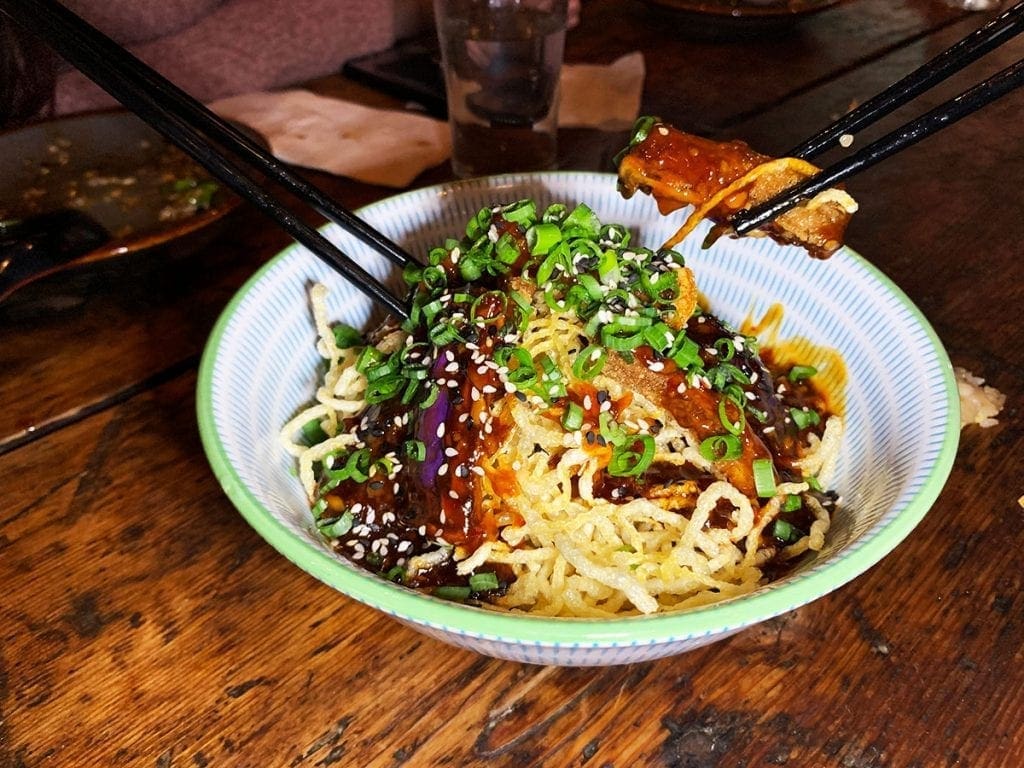 Sweet and Sour Eggplant from Tiger Fork in Shaw Washington DC