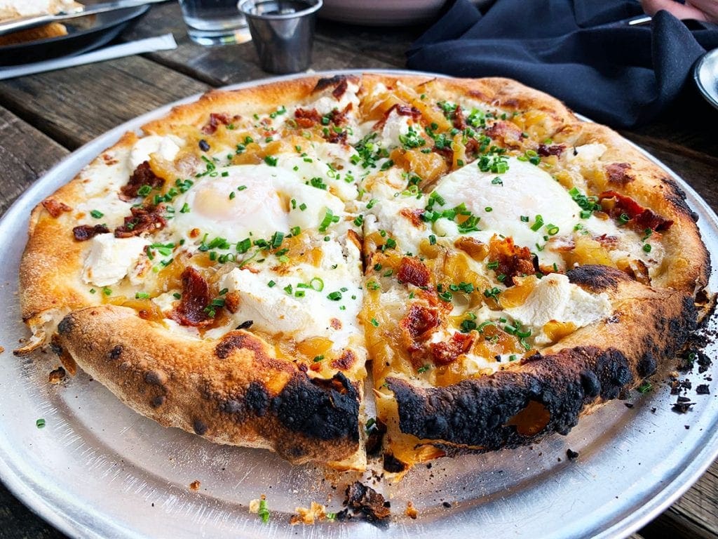 Breakfast Pizza at Little Beast Cafe & Bistro in Chevy Chase Washington DC