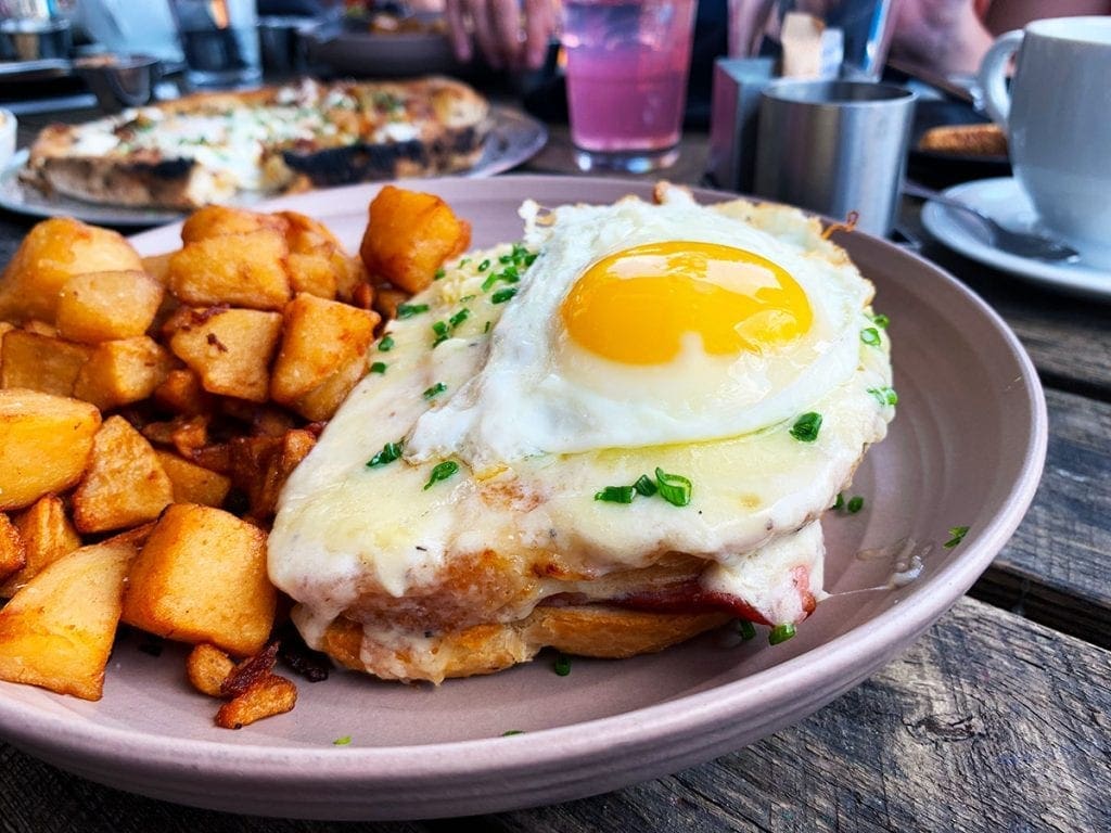 Croque Madame at Little Beast Cafe & Bistro in Chevy Chase Washington DC