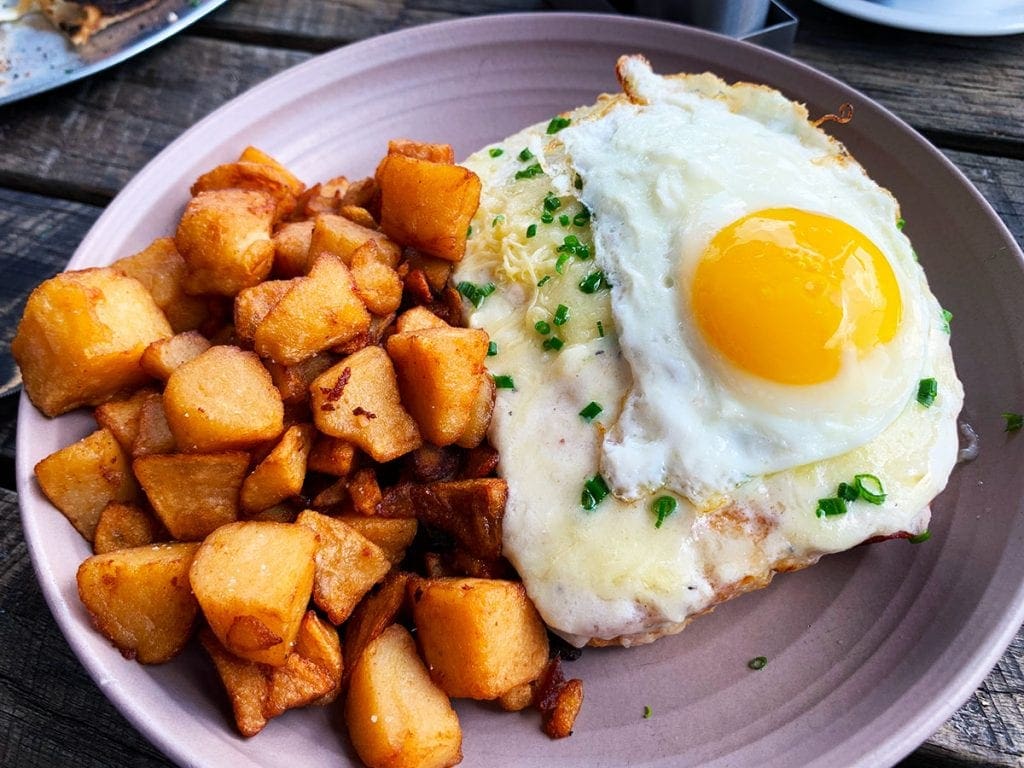 Croque Madame at Little Beast Cafe & Bistro in Chevy Chase Washington DC