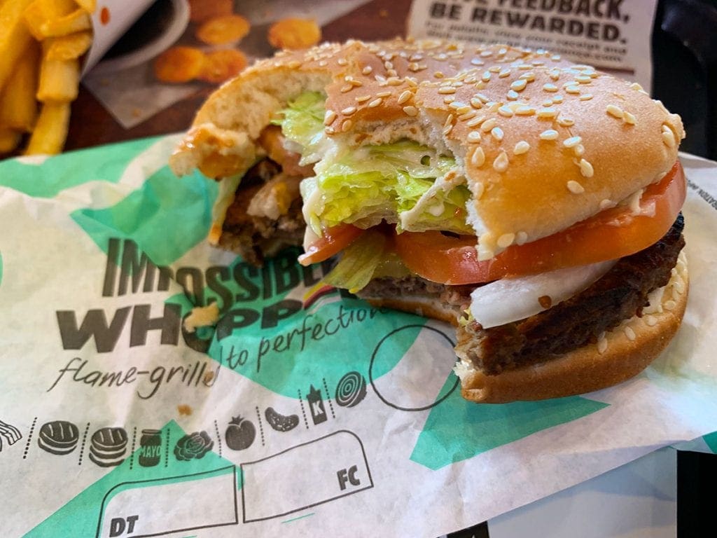Trying For the First Time Impossible Whopper from Burger King