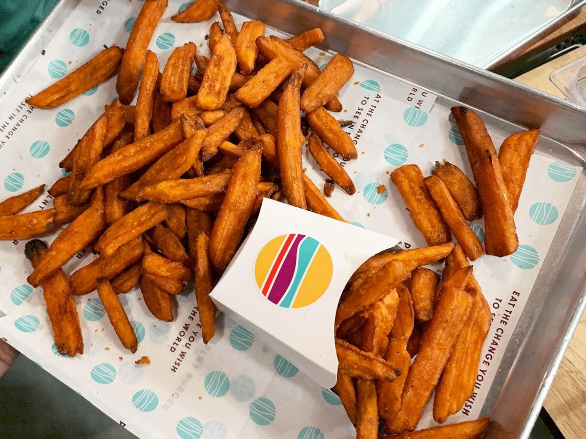Sweet Potatoe Fries from PLNT Burger in Downtown Silver Spring Maryland