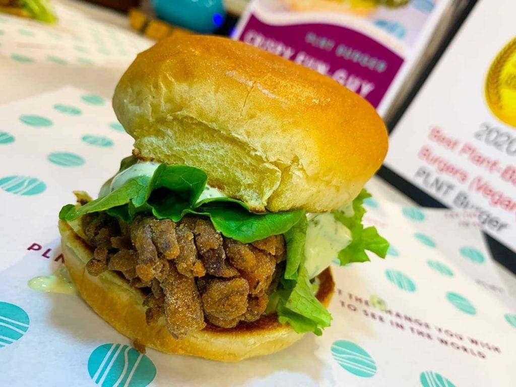 FUNGUY Fried Chicken Sandwich from PLNT Burger in Downtown Silver Spring